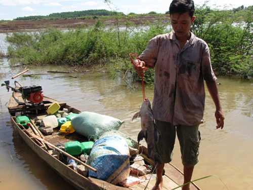 Săn cá lăng trên lòng hồ Phước Hòa