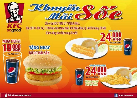 Khai trương KFC Times City Mega Mall