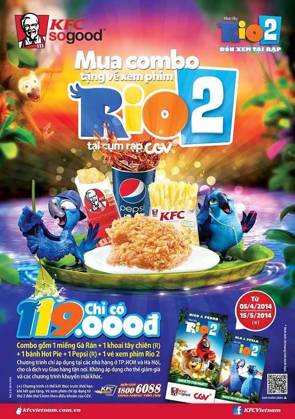 Mua KFC nhận ngay vé xem phim