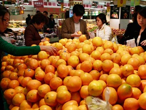 Phát hiện cam Trung Quốc nhuộm màu độc hại