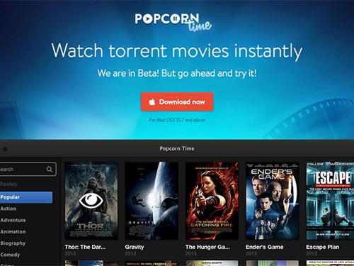 Popcorn Time, đơn giản hóa xem phim từ Torrent