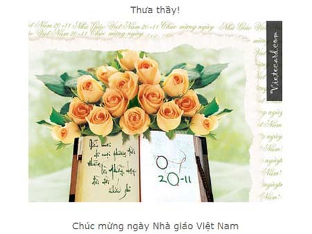 Thiệp điện tử cho ngày nhà giáo Việt Nam