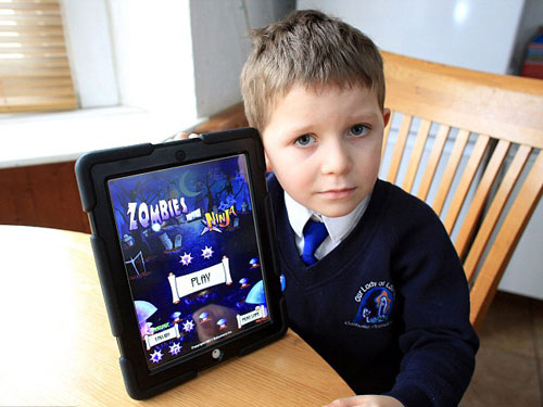 Trẻ em cũng nghiện iPad