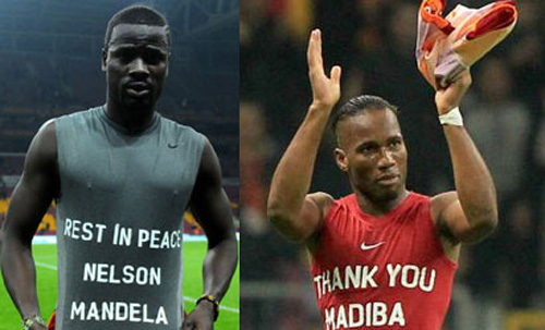 Drogba gặp rắc rối vì tưởng nhớ ông Mandela không đúng cách