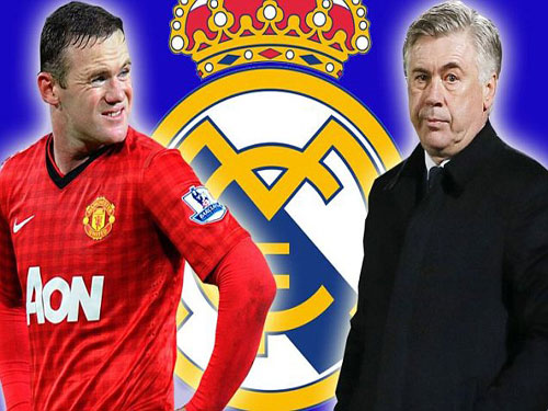 Ancelotti và Rooney sắp là thầy trò ở Real Madrid