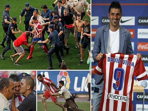 Fan cuồng suýt phá hỏng lễ ra mắt của David Villa