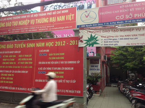 Trường Nam Việt đào tạo chui