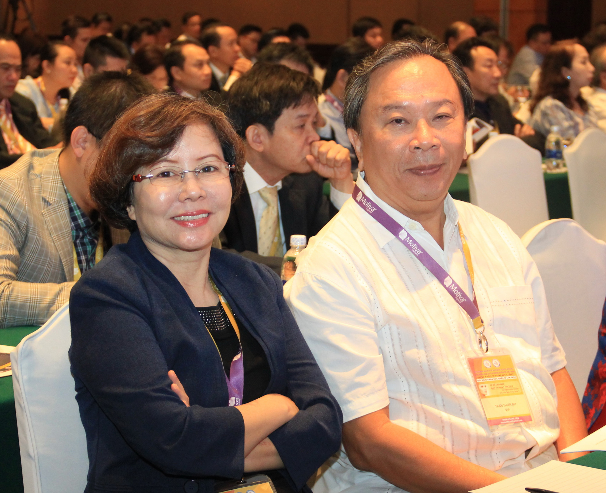 Tiến sĩ - b&aacute;c sĩ Trần Thị Anh T&uacute; tại đại hội th&agrave;nh lập Hội Phẫu thuật tạo h&igrave;nh thẩm mỹ Việt Nam 2018