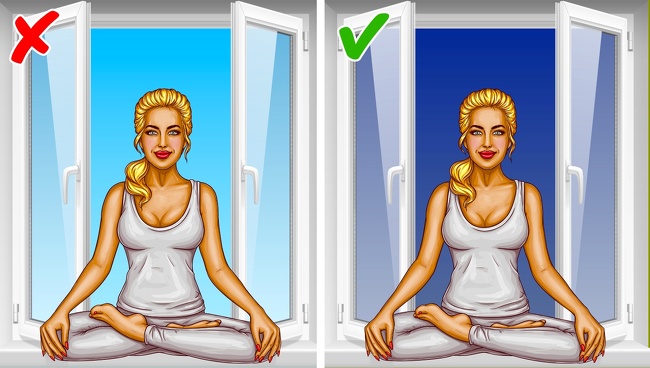 Tập yoga v&agrave; thiền Thật kh&oacute; để c&oacute; thể tập trung khi phải chuẩn bị bước v&agrave;o guồng quay mới của cuộc sống v&agrave;o mỗi s&aacute;ng sớm, bạn c&oacute; thể thay đổi thời gian tập yoga v&agrave; thiền v&agrave;o buổi tối. L&uacute;c n&agrave;y bạn sẽ c&oacute; khoảng thời gian y&ecirc;n tĩnh cho ri&ecirc;ng m&igrave;nh để thư gi&atilde;n v&agrave; giải tỏa căng thẳng hoặc những suy nghĩ ti&ecirc;u cực sau một ng&agrave;y l&agrave;m việc. Ng&agrave;y nay, việc thiền định đang rất phổ biến, bạn h&atilde;y d&agrave;nh &iacute;t nhất 10 ph&uacute;t mỗi ng&agrave;y trước khi đi ngủ để gi&uacute;p thanh lọc sức khỏe tinh thần của m&igrave;nh. Rất nhiều người kh&ocirc;ng thể ngồi thiền v&igrave; c&oacute; qu&aacute; nhiều suy nghĩ kh&oacute; chịu trong đầu v&agrave; qu&aacute; nhiều tiếng ồn xung quanh. Trong trường hợp n&agrave;y, điều quan trọng l&agrave; phải tập trung sự ch&uacute; &yacute; của bạn v&agrave;o nhận thức b&ecirc;n trong. Nằm xuống, nhắm mắt lại v&agrave; suy nghĩ về từng bộ phận của cơ thể: tập trung v&agrave;o n&oacute; v&agrave; thả lỏng. N&oacute; sẽ gi&uacute;p bạn dễ ngủ hơn sau b&agrave;i tập n&agrave;y.