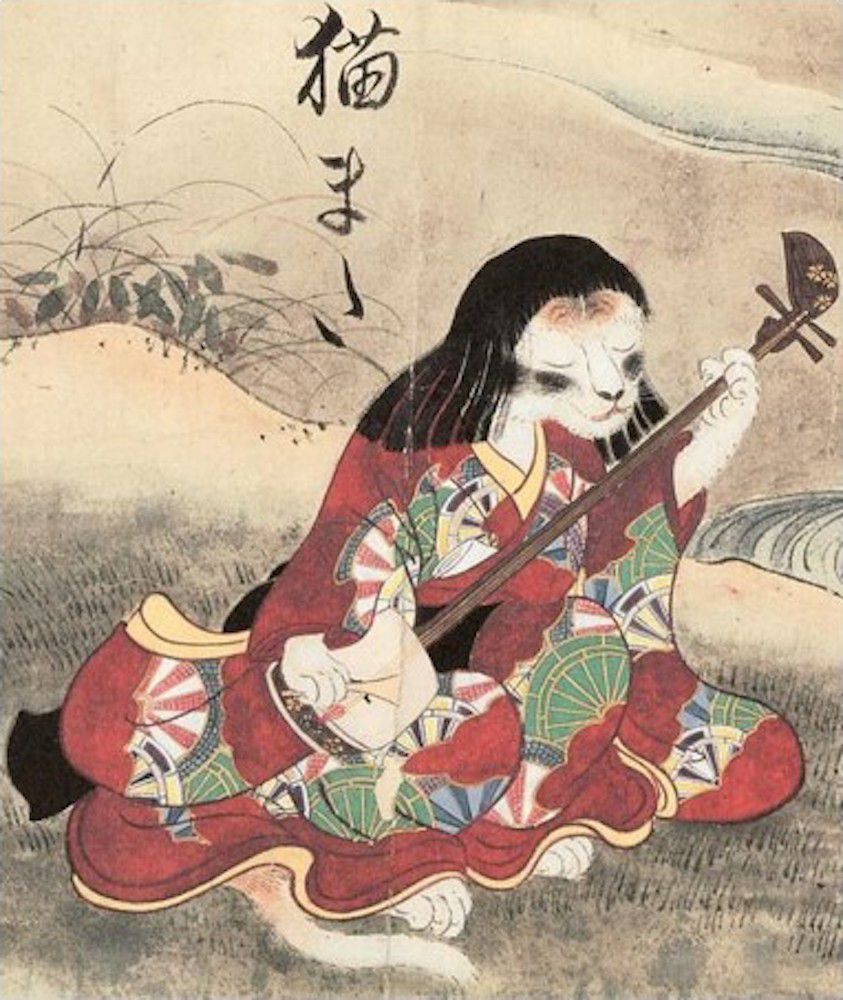 H&igrave;nh tượng m&egrave;o Nekomata