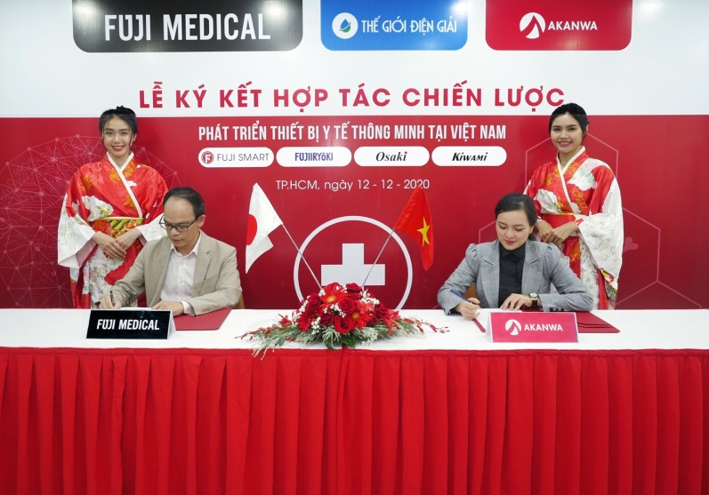 Fuji Medical v&agrave; Akanwa k&yacute; kết hợp t&aacute;c chiến lược. Ảnh: Fuji Medical Việt Nam cung cấp