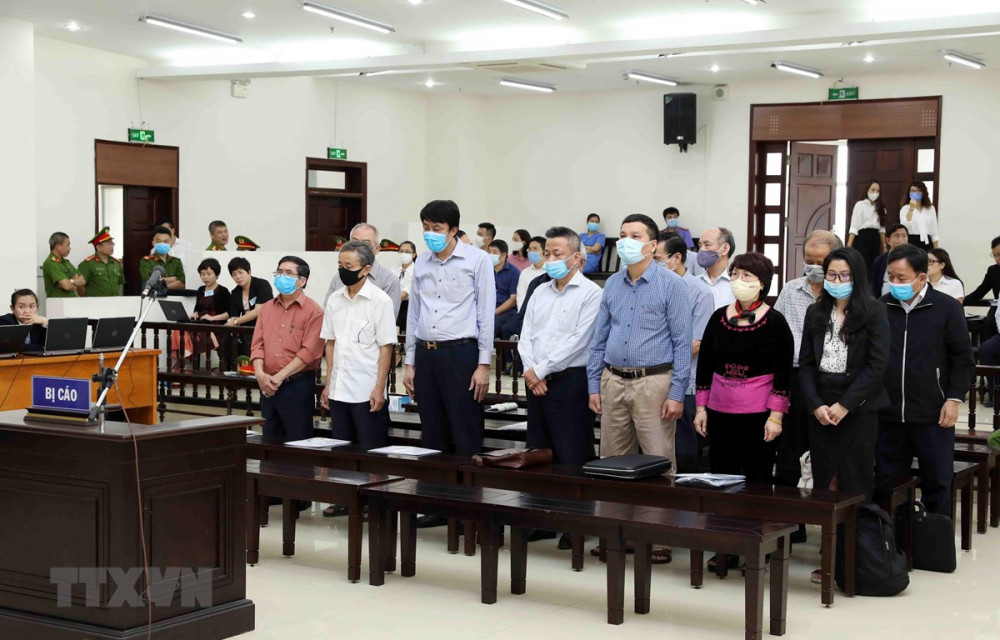 C&aacute;c bị c&aacute;o trong đại &aacute;n gang th&eacute;p Th&aacute;i Nguy&ecirc;n tại t&ograve;a