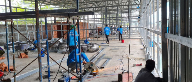 Ki&ecirc;n Giang đang gấp r&uacute;t x&acirc;y dựng bệnh viện d&atilde; chiến - Ảnh: VOV