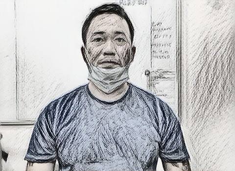 &Ocirc;ng tr&ugrave;m B&ugrave;i Tuấn Anh tại cơ quan c&ocirc;ng an.
