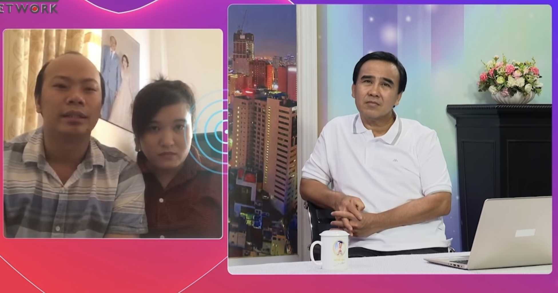 MC Quyền Linh trong chương tr&igrave;nh &Ocirc;ng mai hẹn h&ograve;