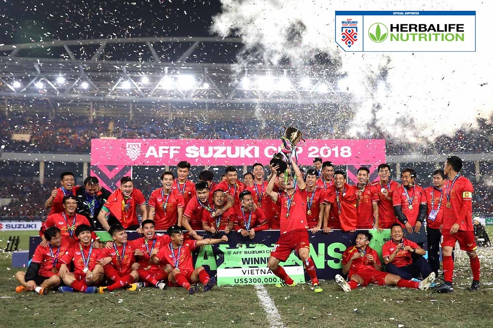 Herbalife Việt Nam đồng h&agrave;nh c&ugrave;ng giải AFF Suzuki Cup 2020 dự kiến sẽ diễn ra v&agrave;o th&aacute;ng 12 năm 2021. Ảnh: Herbalife Việt Nam