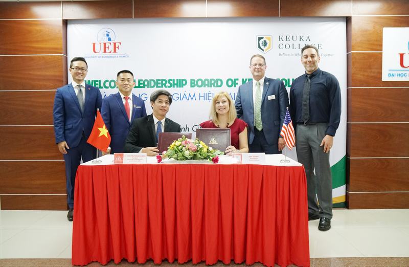 UEF k&yacute; kết hợp t&aacute;c c&ugrave;ng Đại học Keuka - Hoa Kỳ - Ảnh: UEF