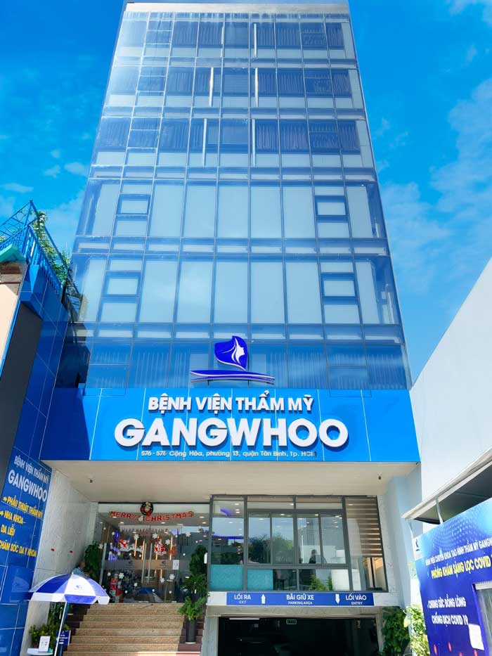 Bệnh viện thẩm mỹ Gangwhoo tọa lạc tại số 576-578 Cộng H&ograve;a, P.13, Q. T&acirc;n B&igrave;nh, TPHCM
