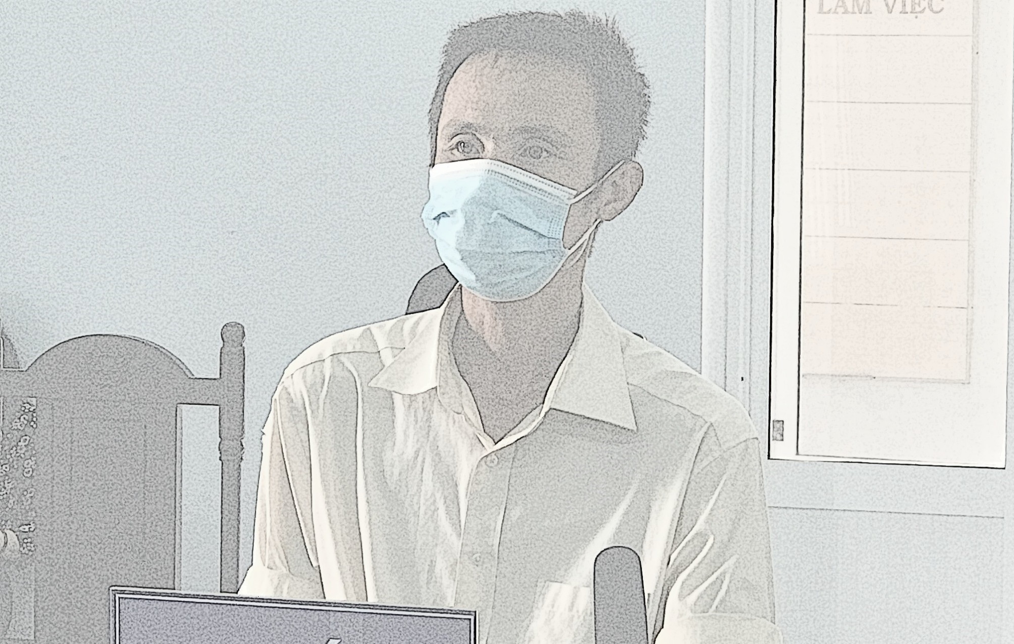 Bị c&aacute;o Trần Văn H&ugrave;ng tại phi&ecirc;n t&ograve;a