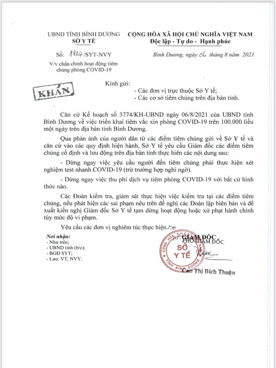 Sở Y tế ra văn bản khẩn