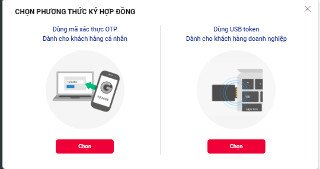 Chọn k&yacute; hợp đồng bằng m&atilde; x&aacute;c thực OTP (b&ecirc;n tr&aacute;i) đối với kh&aacute;ch h&agrave;ng c&aacute; nh&acirc;n.