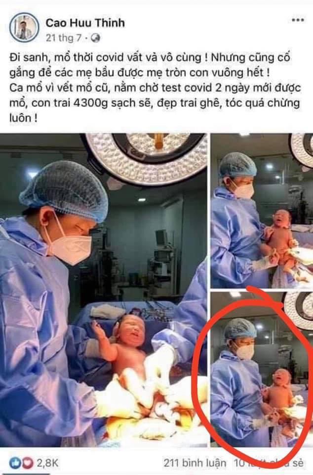 B&aacute;c sĩ Cao Hữu Thịnh khẳng định h&igrave;nh ảnh 2 em b&eacute; được nhắc trong tin li&ecirc;n quan đến b&aacute;c sĩ Trần Khoa l&agrave; lấy từ facebook của &ocirc;ng.