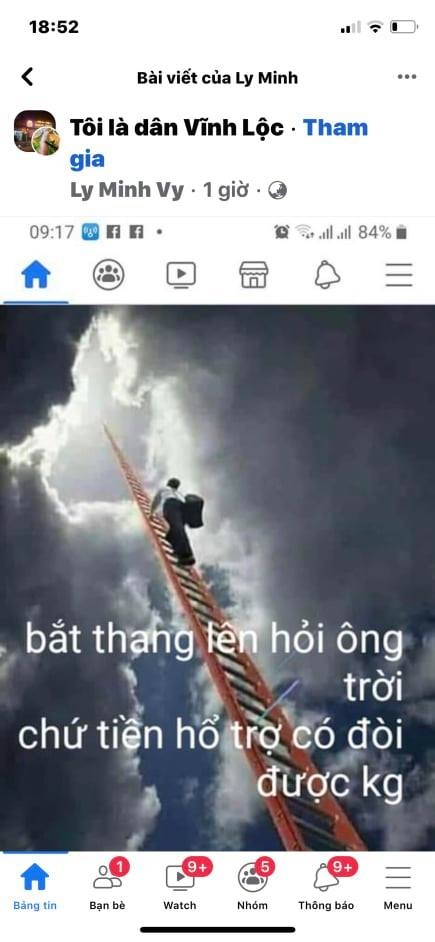 Th&ocirc;ng tin Vỹ đăng tr&ecirc;n mạng x&atilde; hội Facebook