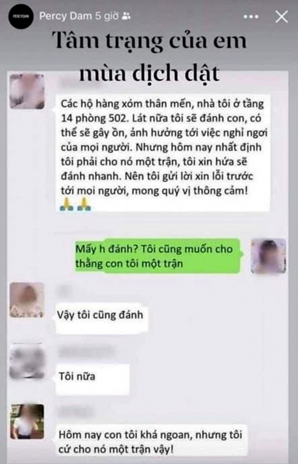Th&ocirc;ng b&aacute;o đ&aacute;nh con được &ldquo;hội đồng&rdquo; phụ huynh hưởng ứng