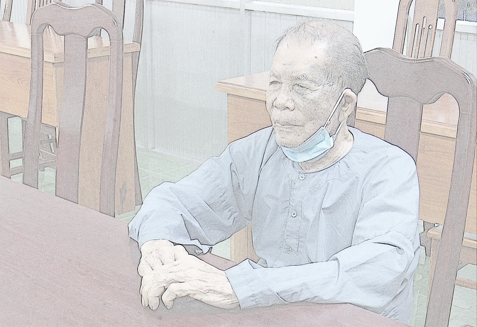 &Ocirc;ng Nguyễn Văn Tấu tại cơ quan c&ocirc;ng an