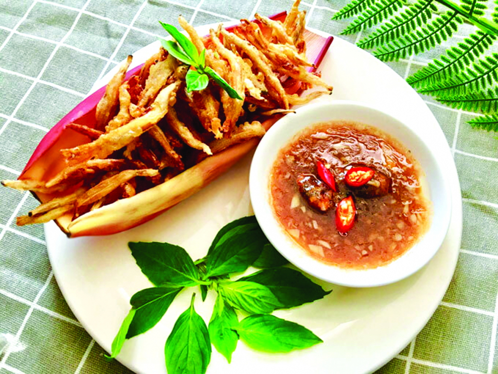 Hoa chuối chiên giòn