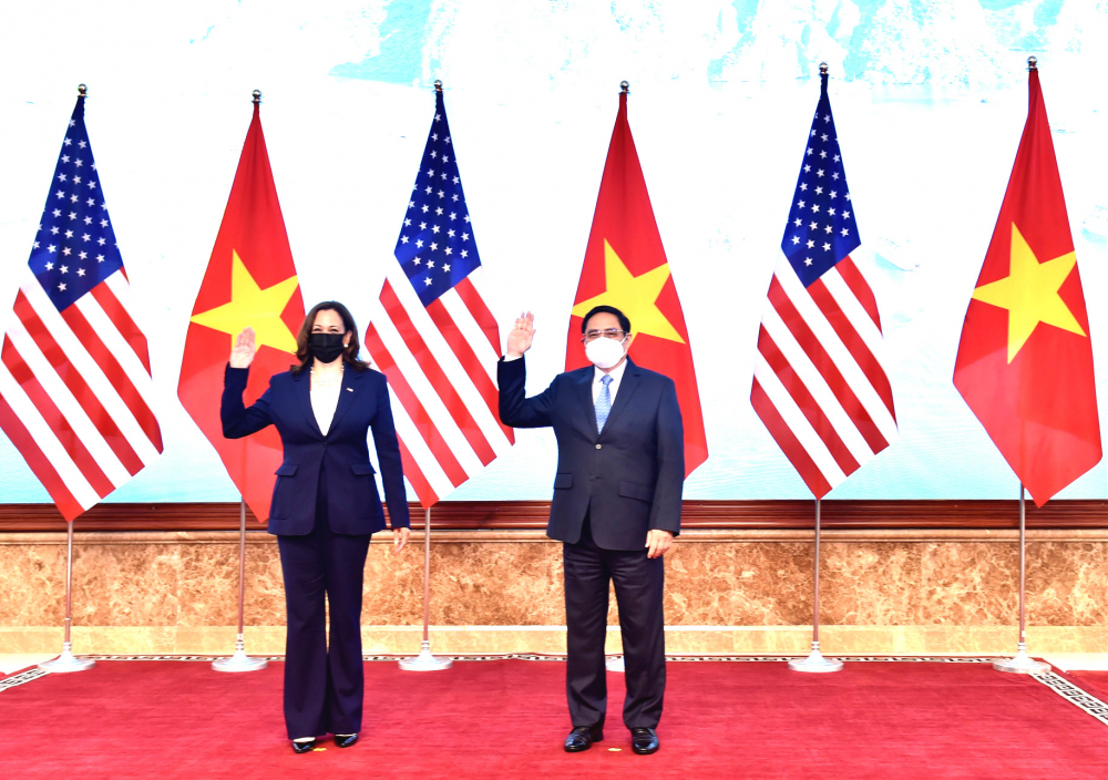 Thủ tướng Phạm Minh Ch&iacute;nh v&agrave; Ph&oacute; Tổng thống Hoa Kỳ Kamala Harris