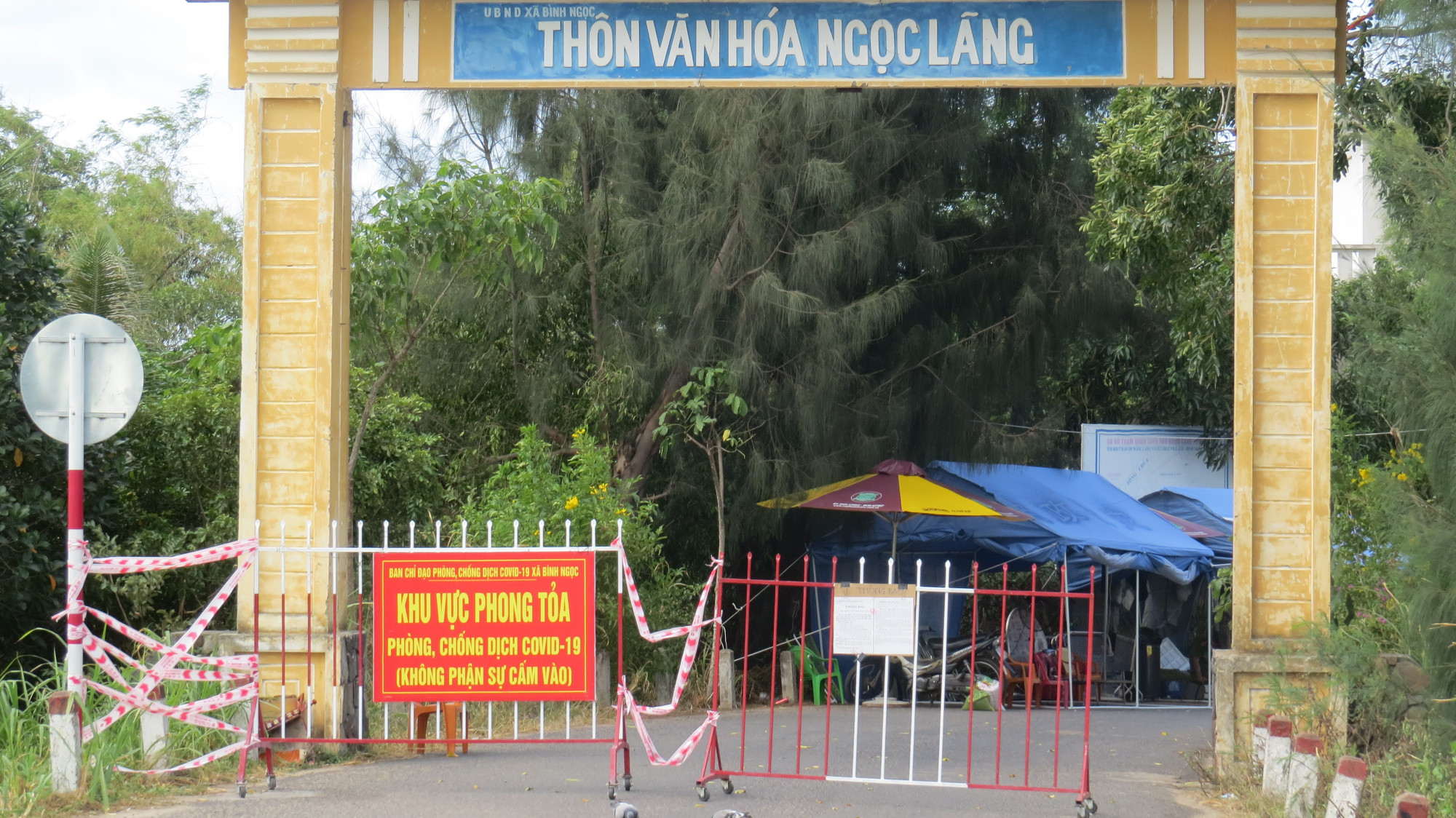 Khu vực phong tỏa th&ocirc;n Ngọc L&atilde;ng, TP Tuy H&ograve;a