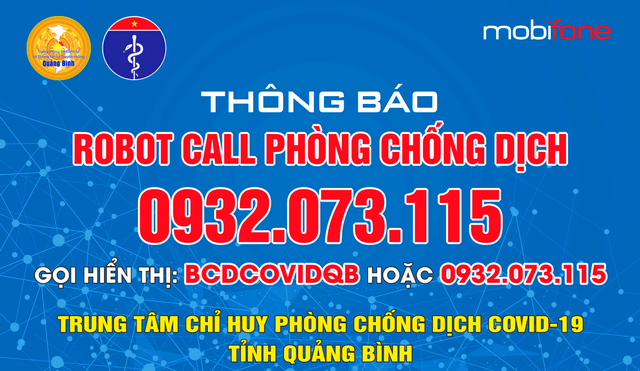 Triển khai ứng dụng hệ thống Robot call hỗ trợ c&ocirc;ng t&aacute;c ph&ograve;ng, chống dịch tr&ecirc;n địa b&agrave;n tỉnh Quảng B&igrave;nh