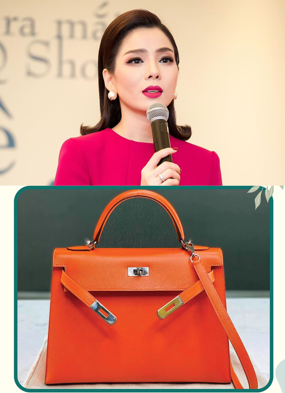 Chiếc t&uacute;i của ca sĩ Lệ Quy&ecirc;n được đấu gi&aacute;