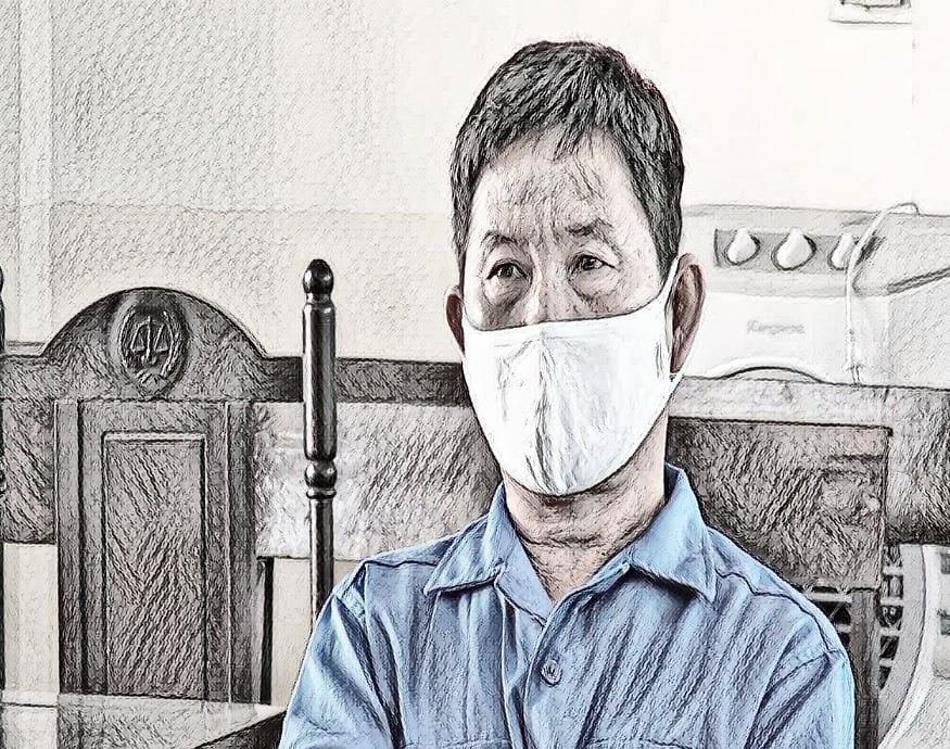 Bị c&aacute;o Huỳnh Thanh H&agrave; tại phi&ecirc;n t&ograve;a