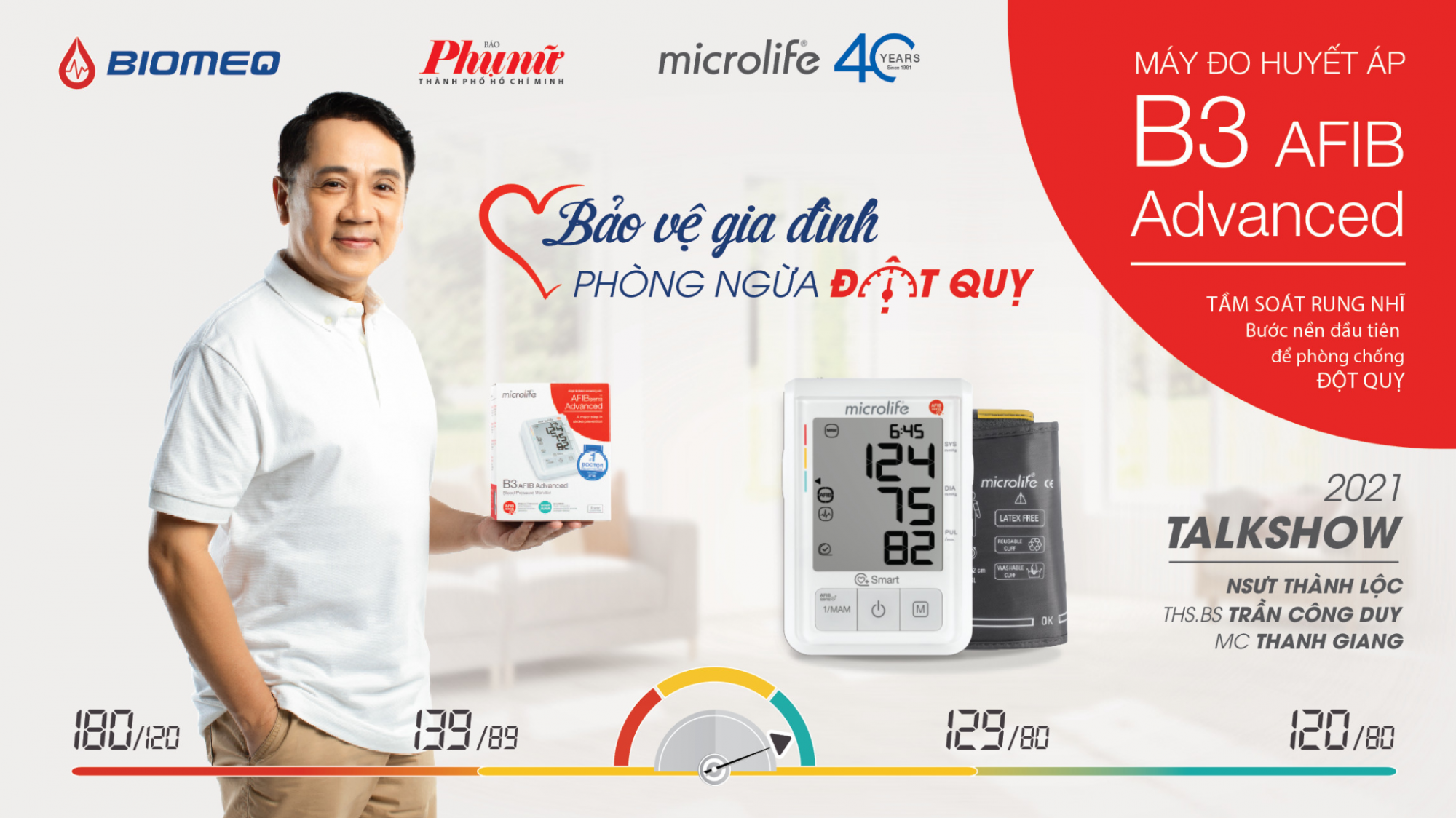 Đ&oacute;n xem &ldquo;Bảo vệ gia đ&igrave;nh ph&ograve;ng ngừa đột quỵ&rdquo; với sự g&oacute;p mặt của NSƯT Th&agrave;nh Lộc v&agrave; 2 kh&aacute;ch mời đặc biệt
