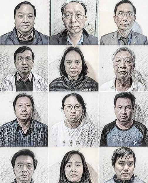 12 đối tượng vừa được Bộ C&ocirc;ng an ra Quyết định khởi tố bị can, Lệnh kh&aacute;m x&eacute;t v&agrave; &aacute;p dụng biện ph&aacute;p ngăn chặn li&ecirc;n quan đến vụ &aacute;n Việt &Aacute;