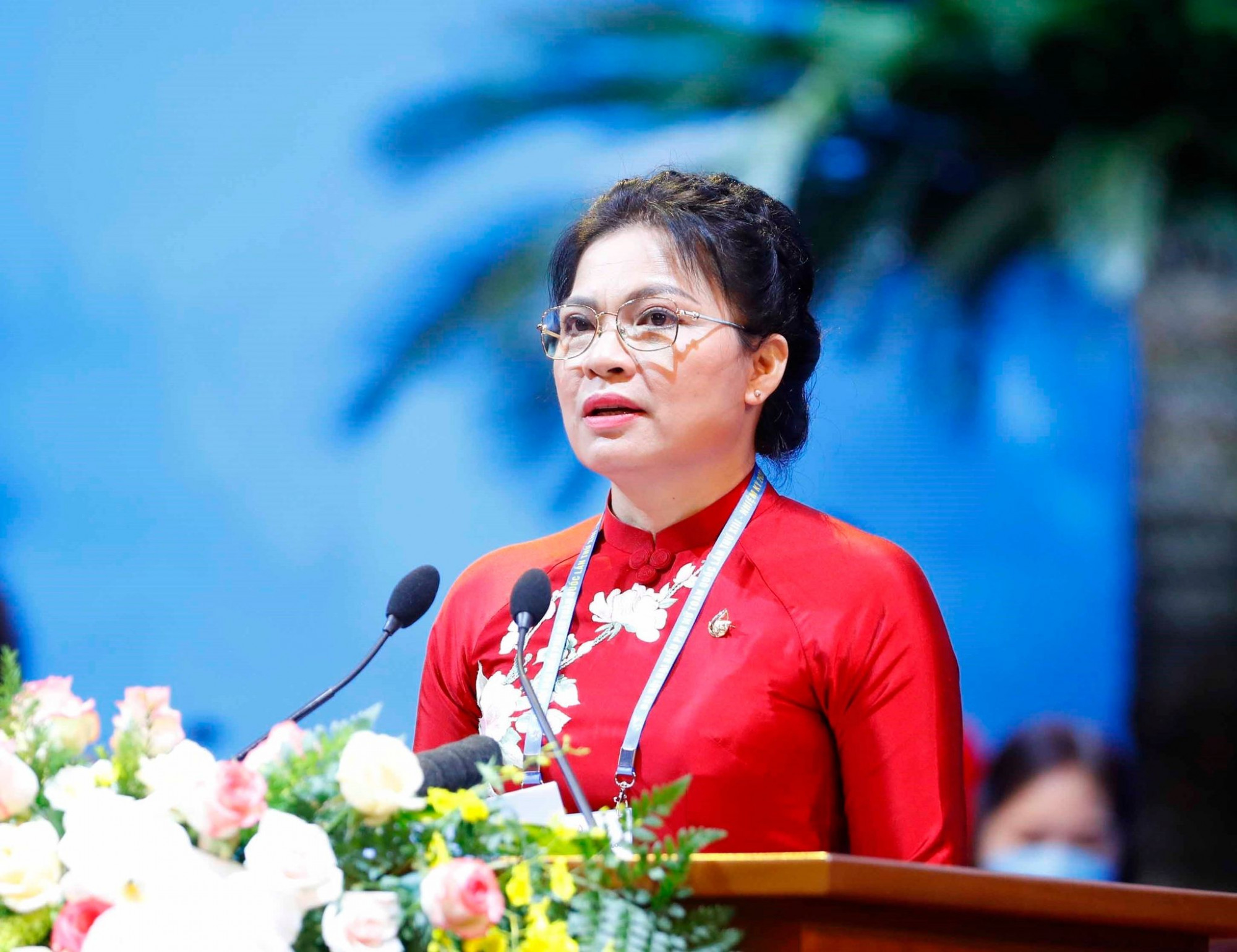 Chủ tịch Hội Li&ecirc;n hiệp Phụ nữ Việt Nam kh&oacute;a XII H&agrave; Thị Nga tin tưởng Đại hội Đại biểu Phụ nữ to&agrave;n quốc lần thứ  XIII sẽ tạo n&ecirc;n đột ph&aacute;, khơi dậy tiềm năng mạnh mẽ của lực lượng phụ nữ Việt Nam (ảnh TTXVN)