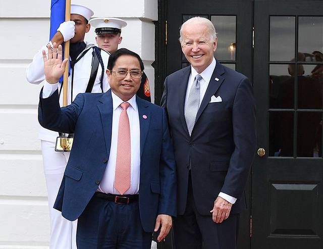 Thủ tướng Phạm Minh Ch&iacute;nh v&agrave; Tổng thống Hoa Kỳ Joe Biden - Ảnh: VGP/Nhật Bắc