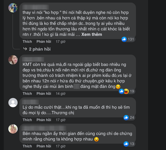Một số b&igrave;nh luận tr&ecirc;n mạng x&atilde; hội. 