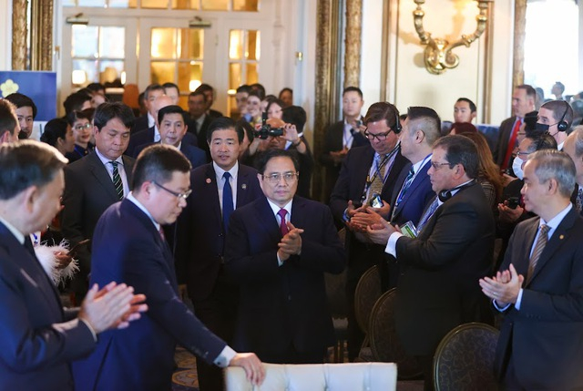 Thủ tướng Phạm Minh Ch&iacute;nh dự hội nghị x&uacute;c tiến thương mại, đầu tư, du lịch Việt Nam-Hoa Kỳ với chủ đề &ldquo;Kh&aacute;m ph&aacute; lại Việt Nam&rdquo; - Ảnh: VGP/Nhật Bắc