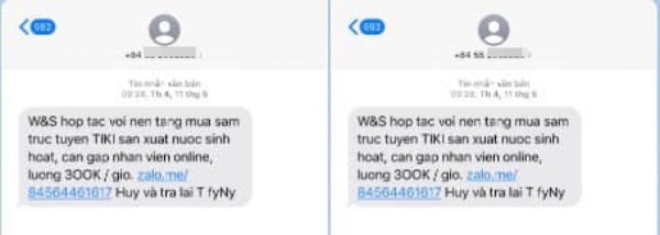Tin nhắn tuyển cộng t&aacute;c vi&ecirc;n chốt đơn. 