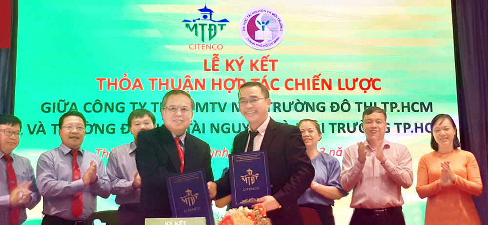 C&ocirc;ng ty CITENCO k&yacute; kết hợp t&aacute;c chiến lược trong lĩnh vực m&ocirc;i trường với Trường đại học T&agrave;i nguy&ecirc;n v&agrave; M&ocirc;i trường TPHCM