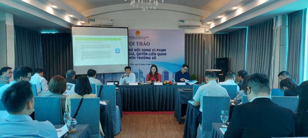 Hội thảo thu h&uacute;t sự quan t&acirc;m của nhiều nh&agrave; s&aacute;ng tạo nội dung, doanh nghiệp cung cấp dịch vụ trung gian, c&aacute;c nền tảng số...