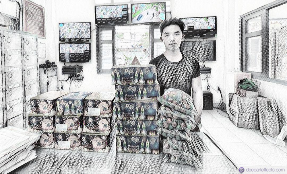 Cảnh c&ugrave;ng tang vật bị c&ocirc;ng an thu giữ - Ảnh