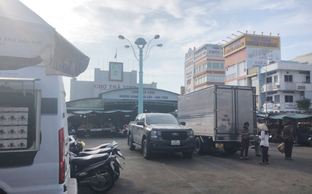 Chợ Tr&agrave; Vinh, nơi xảy ra vụ việc