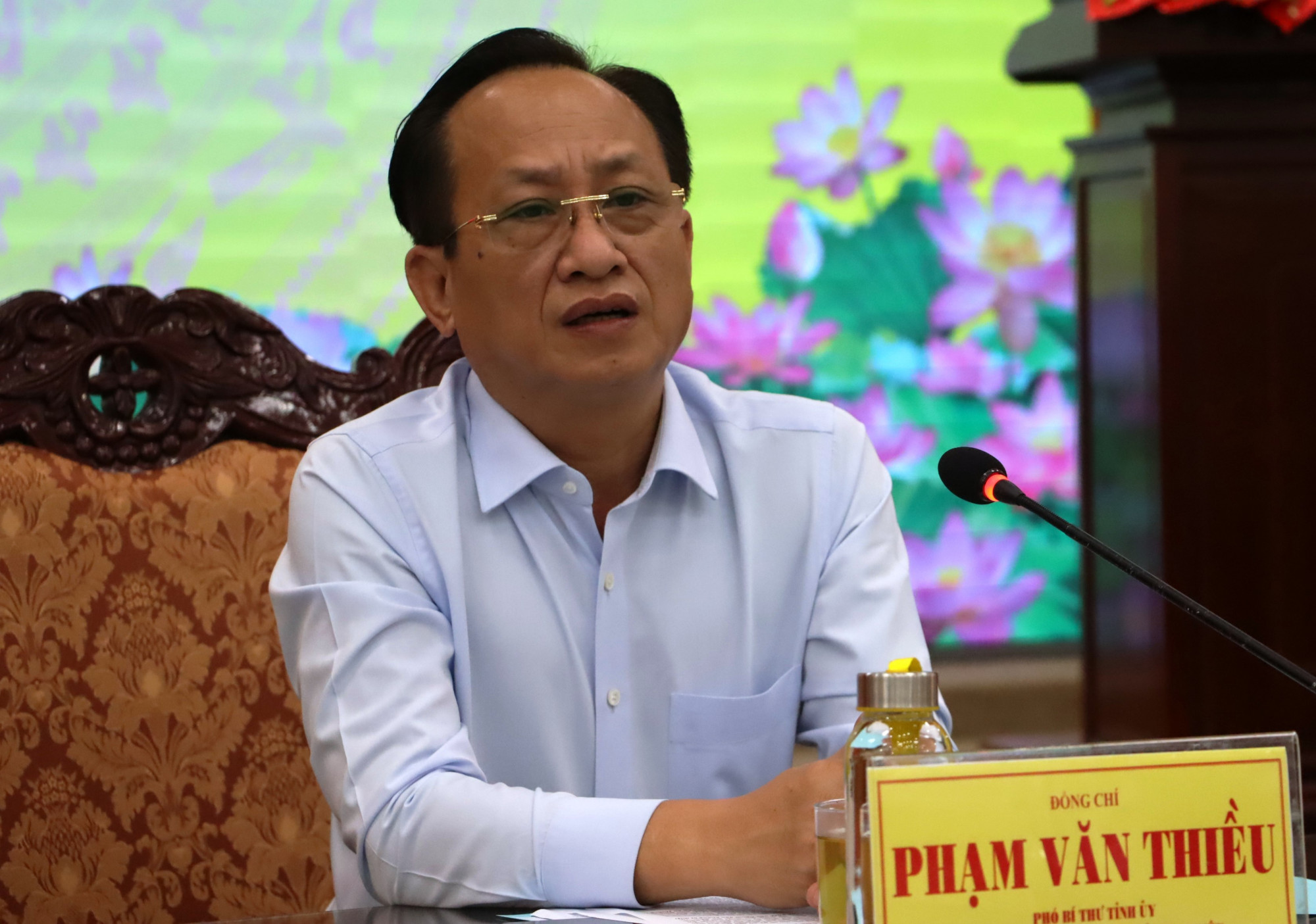 Chủ tịch UBND tỉnh Bạc Li&ecirc;u Phạm Văn Thiều lưu &yacute; về c&ocirc;ng t&aacute;c giải ph&oacute;ng mặt bằng