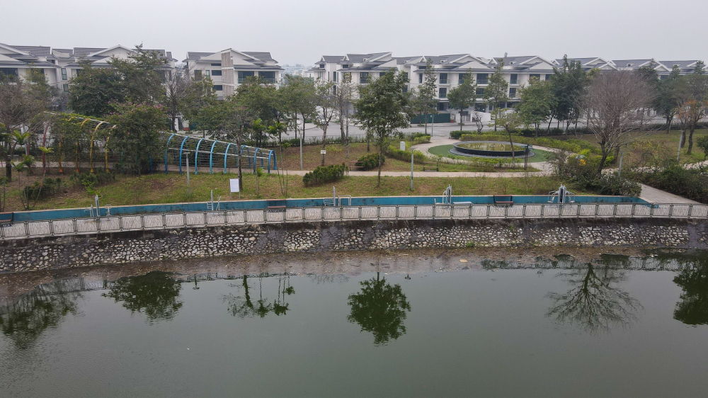Theo PV ghi nhận chiều ng&agrave;y 28/2, lượng c&aacute; chết bất thường xảy ra trong c&ocirc;ng vi&ecirc;n Thi&ecirc;n Văn Học (Dương Nội, H&agrave; Đ&ocirc;ng, H&agrave; Nội) 