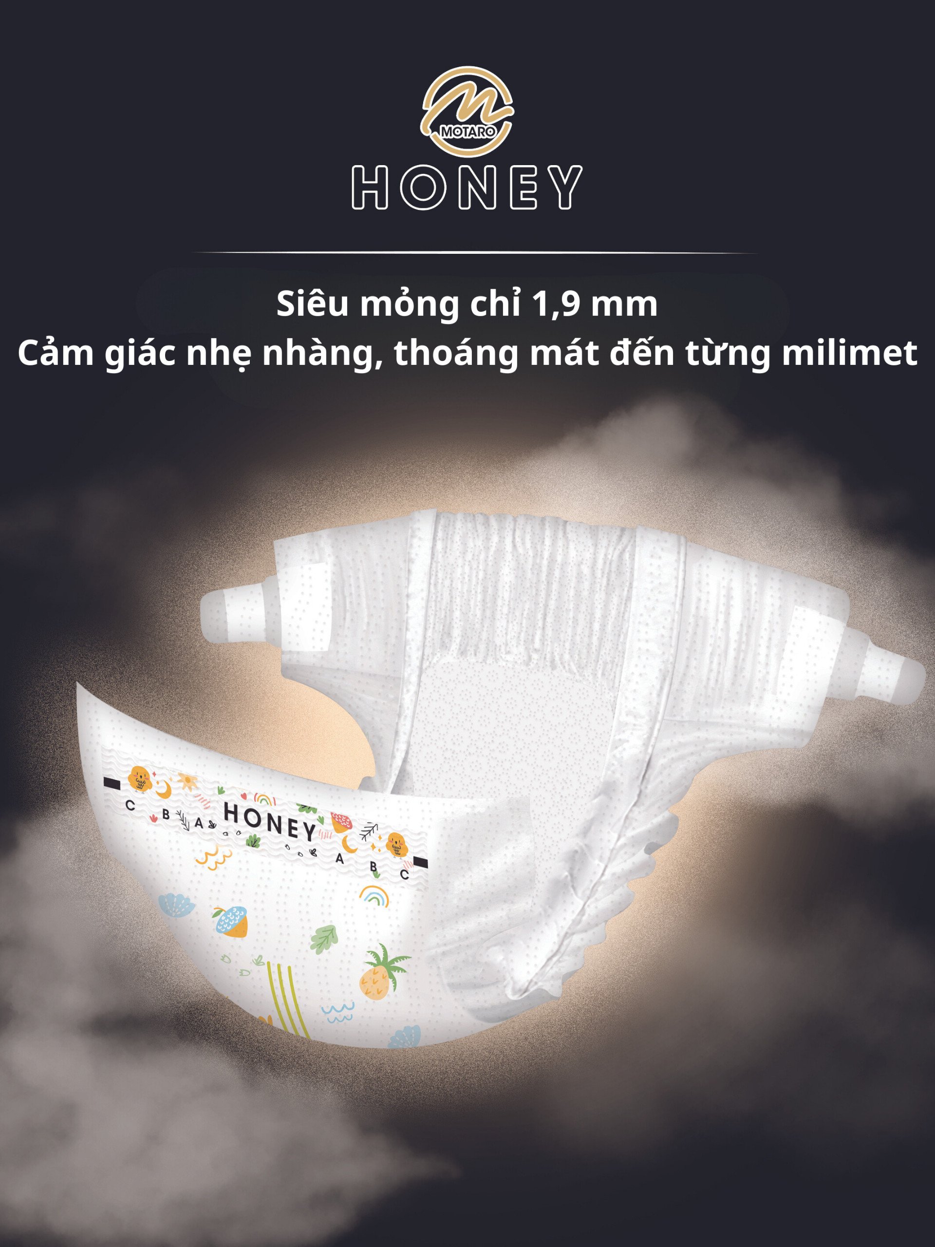 Bỉm Honey Motaro Công Nghệ Tơ Tằm Nhật Bản