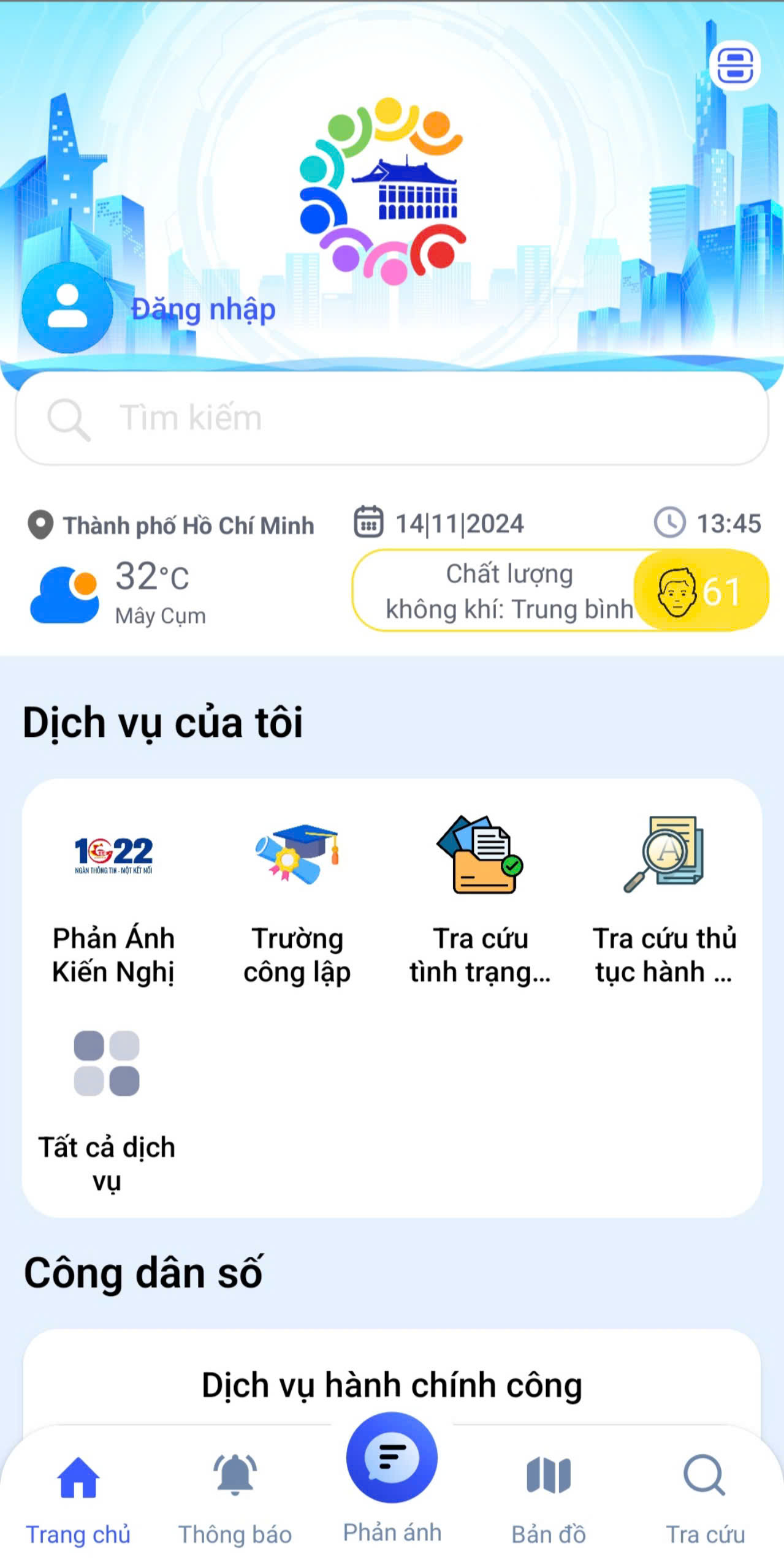 Th&ocirc;ng qua App C&ocirc;ng d&acirc;n số, người d&acirc;n c&oacute; thể phản &aacute;nh c&aacute;c sự việc, gửi &yacute; kiến g&oacute;p &yacute;, hiến kế c&aacute;c vấn đề m&agrave; m&igrave;nh quan t&acirc;m